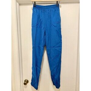 Vintage 90s Reebok Pants Mens Medium Teal Blue Nylon Swish Windbreaker Joggers